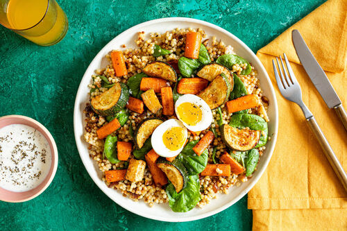 Schawarma-Ofengemüse mit Ei