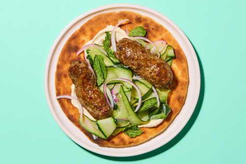 Lamb Kofta Sandwiches with Hummus