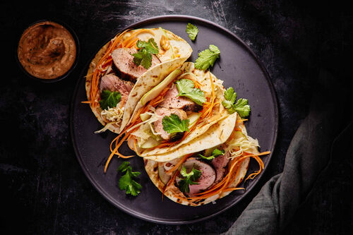 Spicy Pork Fillet and Apple Slaw Tacos
