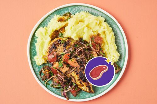 Herbed Beef Rump Steak and Mashed Potato