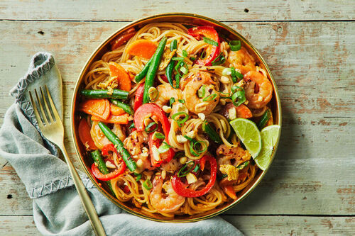 Prawn and Rice Noodle Stir-Fry