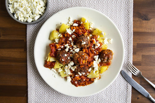 Rundergehaktballetjes in tomatensugo