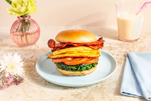 New Yorkse ontbijtburger met spek