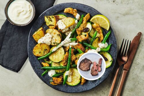 Nutritious Chermoula Rump Steak and Greens