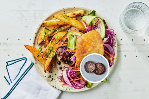 Sticky Char Siu Wagyu Beef Burgers