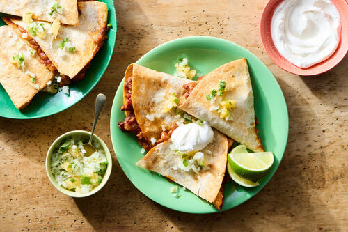 Al Pastor Quesadilla with Plant-Based Chicken