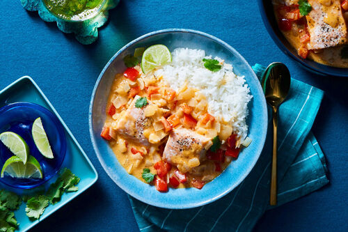 Fast! Thai Red Curry Salmon