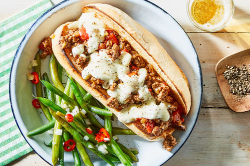 Philly Chopped Chicken Cheesesteak
