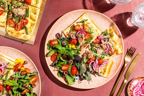 Thunfisch-Flammkuchen niçoise