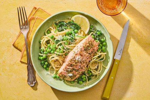 Creamy Salmon Gluten-Free Fettuccine