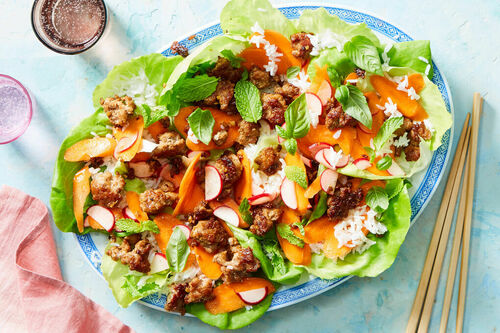 Crispy Chicken with Fresh Mint