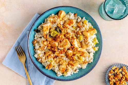 Hähnchen mit karamellisierten Walnüssen