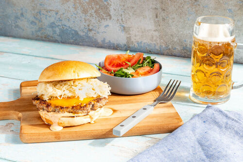 Hamburger met zuurkool