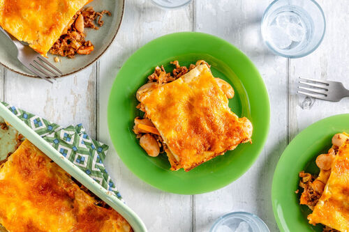 Lasagne mit Hack und Cheddar-Béchamel