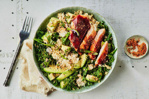 Tonkatsu Chicken Crispy Rice Bowls