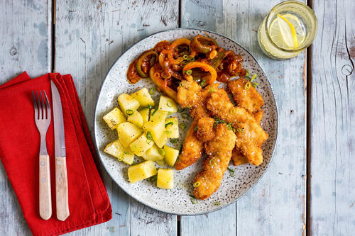 Panierte Hähnchenschnitzel