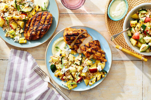 Grilled Harissa Chicken with Tarragon Aioli