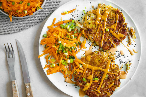 Okonomiyaki met witte kool