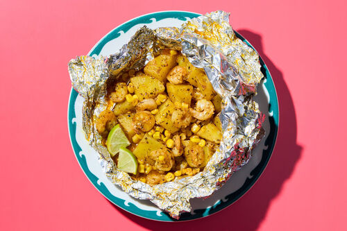 Viet-Cajun Shrimp Foil Packet