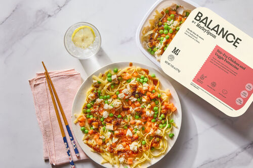 Stir-Fry Chicken & Veggie Fettuccine