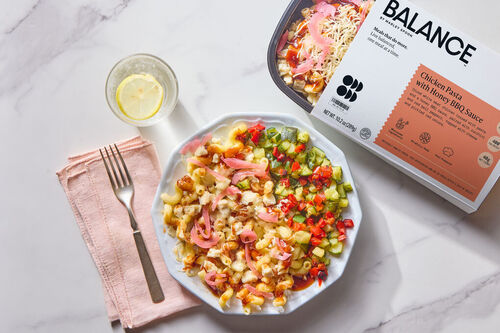 Chicken Pasta with Honey BBQ Sauce