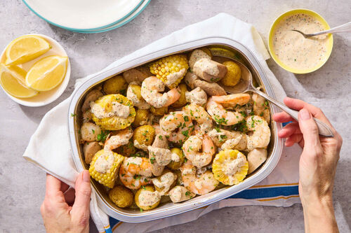 Cajun Jumbo Shrimp & Sausage Boil