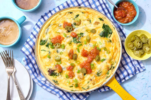 Cheesy Tex-Mex Potato & Spinach Frittata