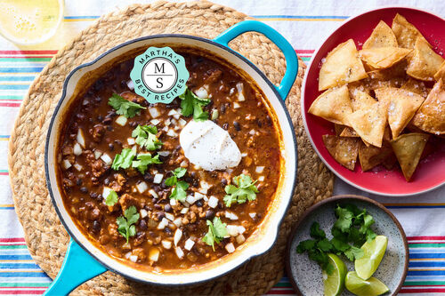 Martha's Best Chorizo-Black Bean Chili