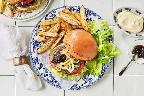 Classic Aussie Beef Burgers and Chips