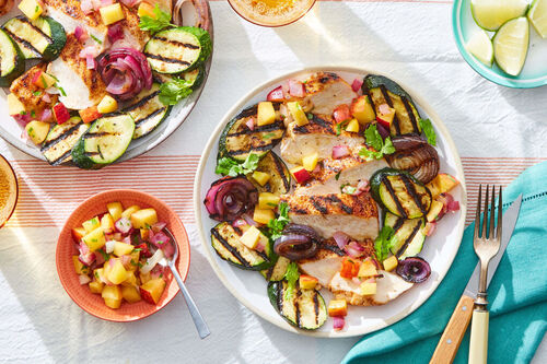 Grilled Chicken & Zucchini