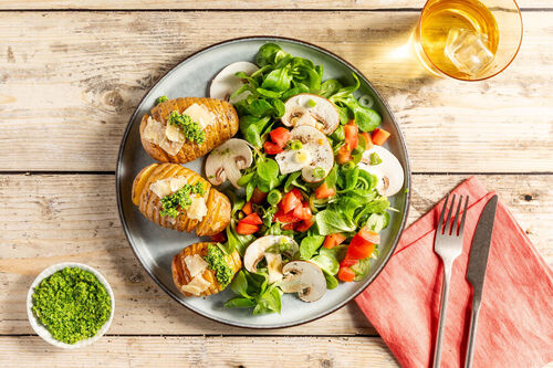 Krokante hasselbackaardappels