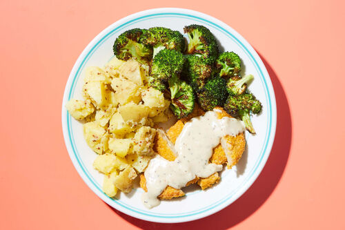 Chicken-Fried Chicken, Gravy & Potato Salad
