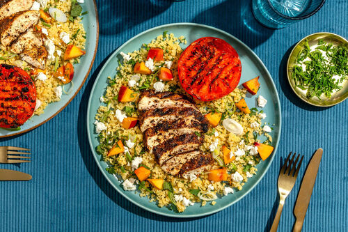 Gegrilltes Hähnchen und Tomate