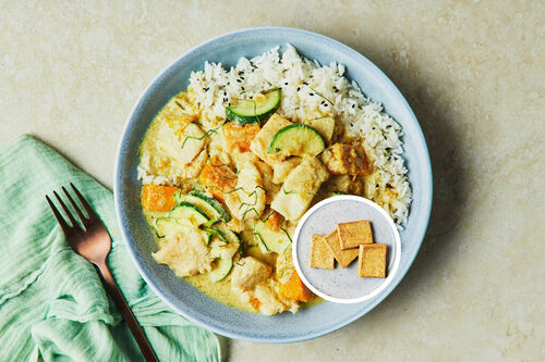 Easy Spicy Green Tofu Curry