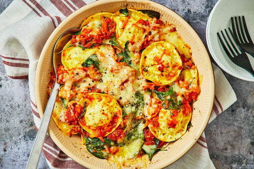 Cheesy Ravioli Bake