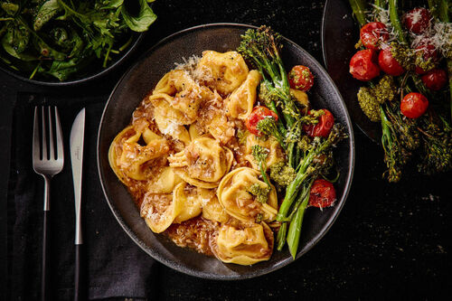 Wagyu Tortellini with Umami Tomato Sauce