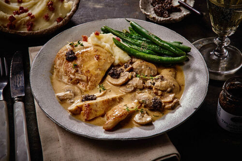 Chicken, Mushroom and Truffle Forestière