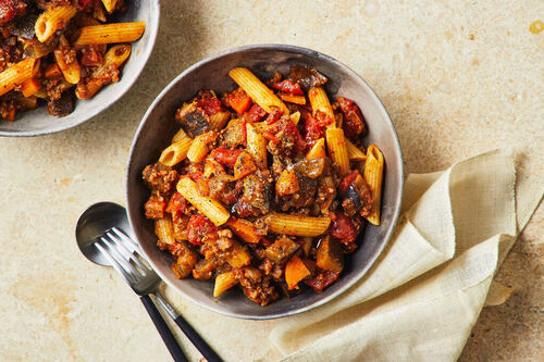 Lamb and Eggplant Pasta