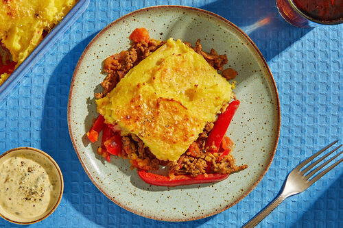 Tex-Mex "Shepherd's pie" met rundergehakt