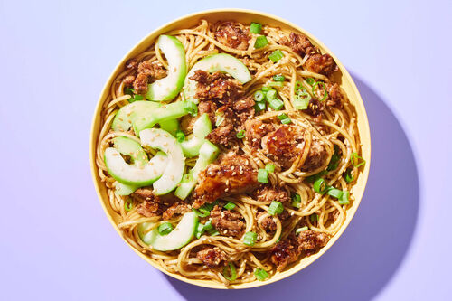 Hoisin Noodles with Readymade Chicken