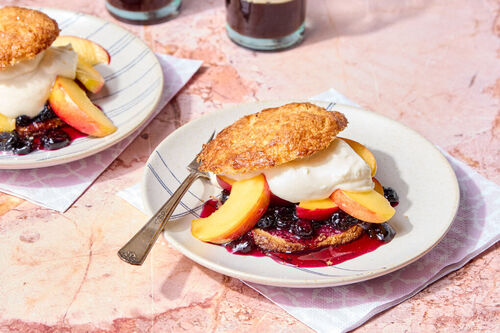 Cornmeal Shortcakes with Nectarines