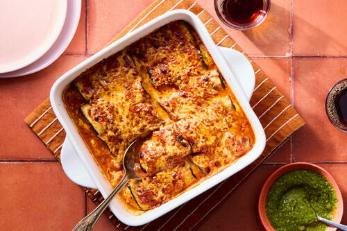 Low-Carb Four-Cheese Eggplant Rollatini
