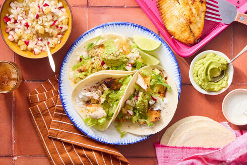 Sheet Pan Salmon Tacos