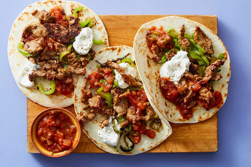 Beef Strip & Pepper Tacos