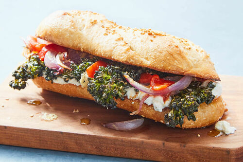 Broccolini & Roasted Red Pepper Hero