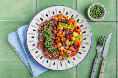 Veganes Steak mit Chimichurri