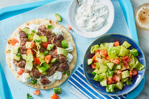 Greek-Inspired Crispy Spiced Beef Gyro