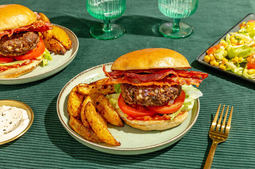 Deluxe baconburger met bio-rundergehakt