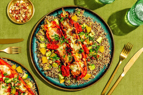 Gefüllte Spitzpaprika mit Pulled Chicken