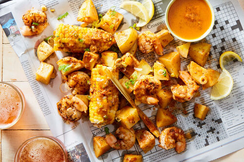 Viet-Cajun Shrimp Packets with Jumbo Shrimp!